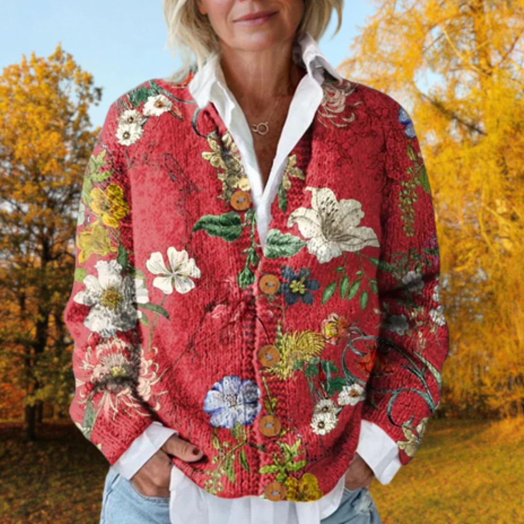 Sydney - Retro Kardigan s cvjetnim uzorkom