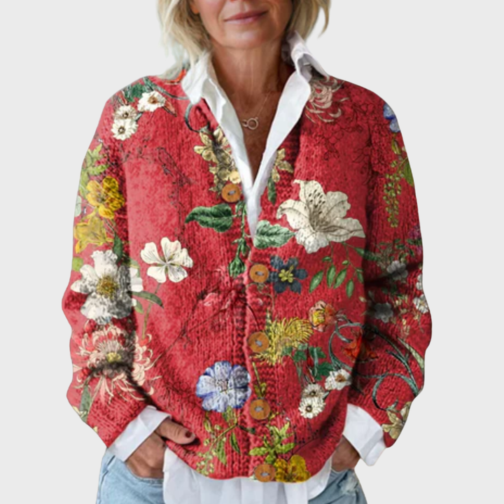 Sydney - Retro Kardigan s cvjetnim uzorkom