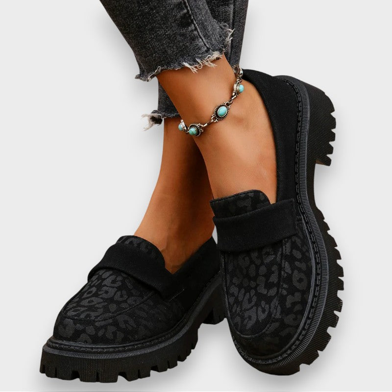 Dorotea | Čizme s platformom od laka s leopard uzorkom